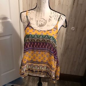 3 for $10 Better be mustard yellow aztec print tank S
